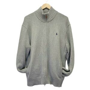 Polo Ralph Lauren Sage Green Full Zip Sweater Knit Pony Cardigan Mens Size Large